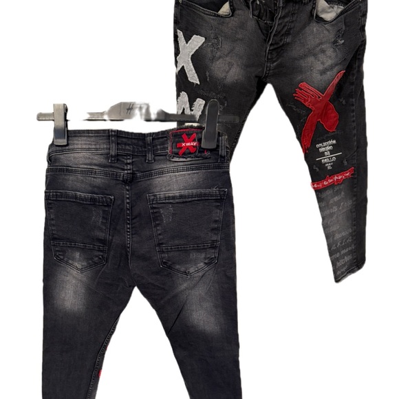 Other - Men's Black and Red Jeans